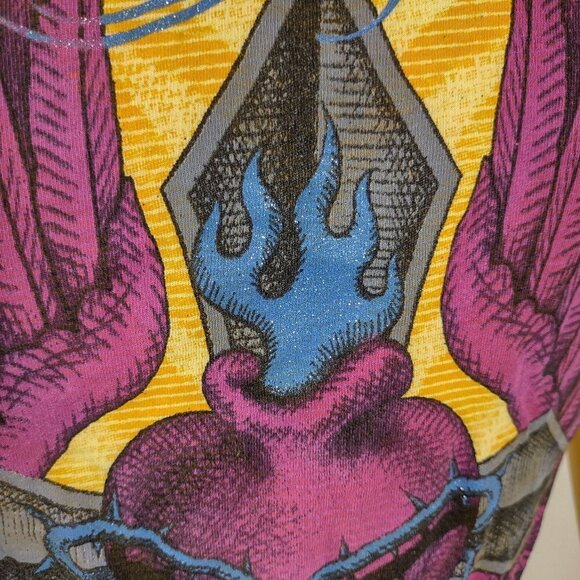 Sinful by Affliction yellow animal print short sleeve graphic t-shirt Medium - Picture 8 of 10